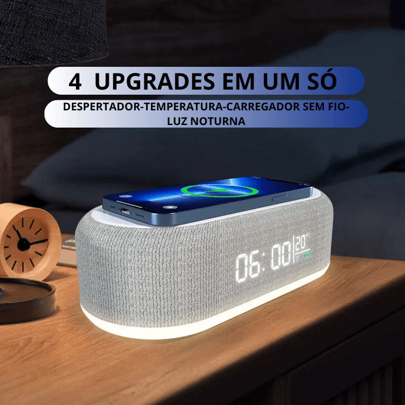 Lâmpada Led Wireless com relógio - thtech